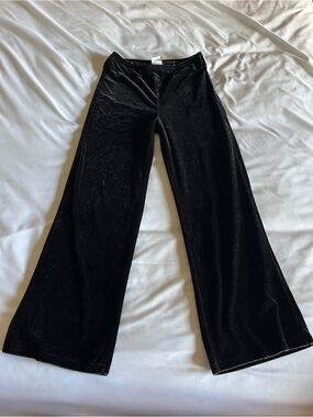 Perfectly Dressed Black Velvet Stretch Flare Pants Size 38/8X